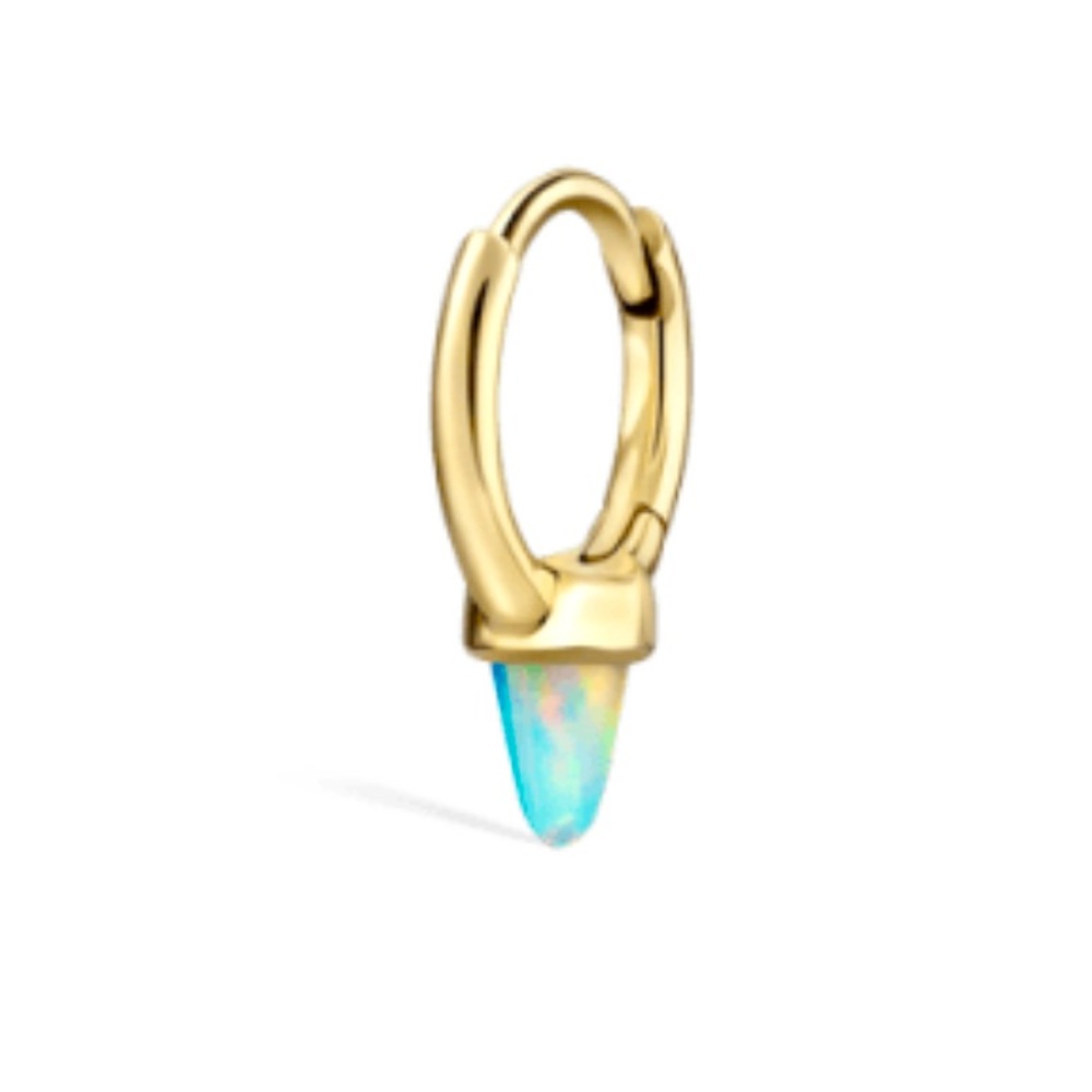 Maria Tash 6.5mm Opal Spike Hoop